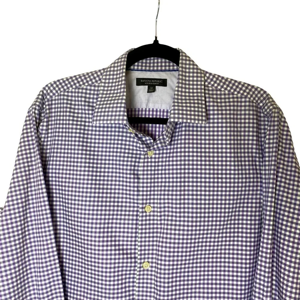 Banana Republic Slim‎ Fit Mens Plaid Button Down Shirt